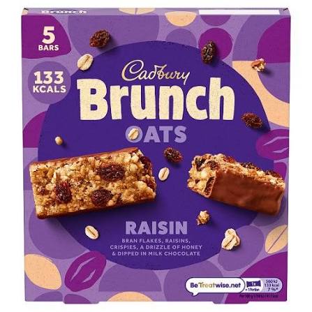 Cadbury Brunch Bar Raisin 5 Bars (160g)