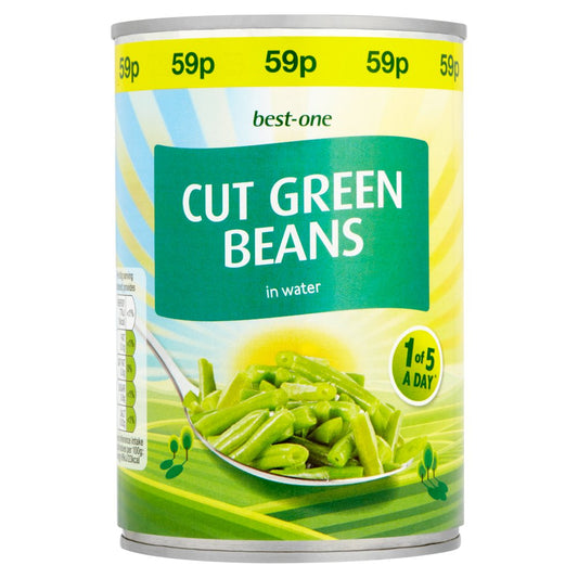 Best One Cut Green Beans in Water added with sugar and salt 400g