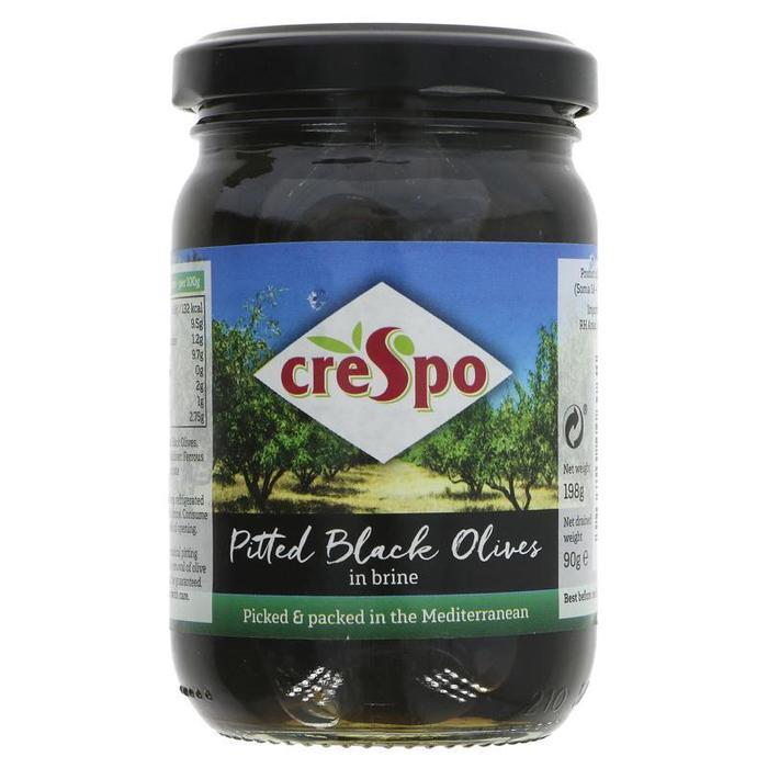 Crespo Pitted Black Olives in Brine 198g