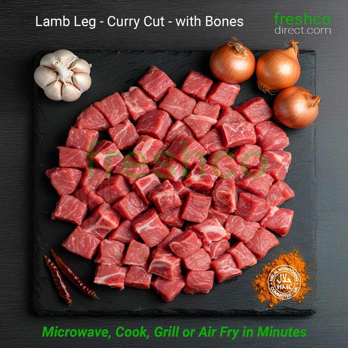 Lamb Leg Curry Cut - HMC Freshco Halal Meat - Freshco
