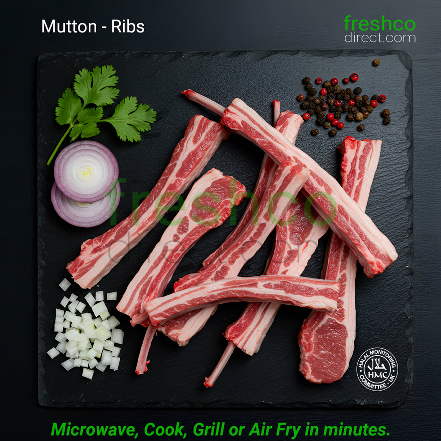 Halal Mutton Ribs - Pack of 5 - Freshco – Freshco Direct