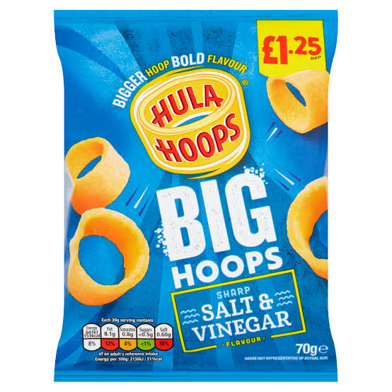 Big hula Hoops Salt & Vinegar 70g