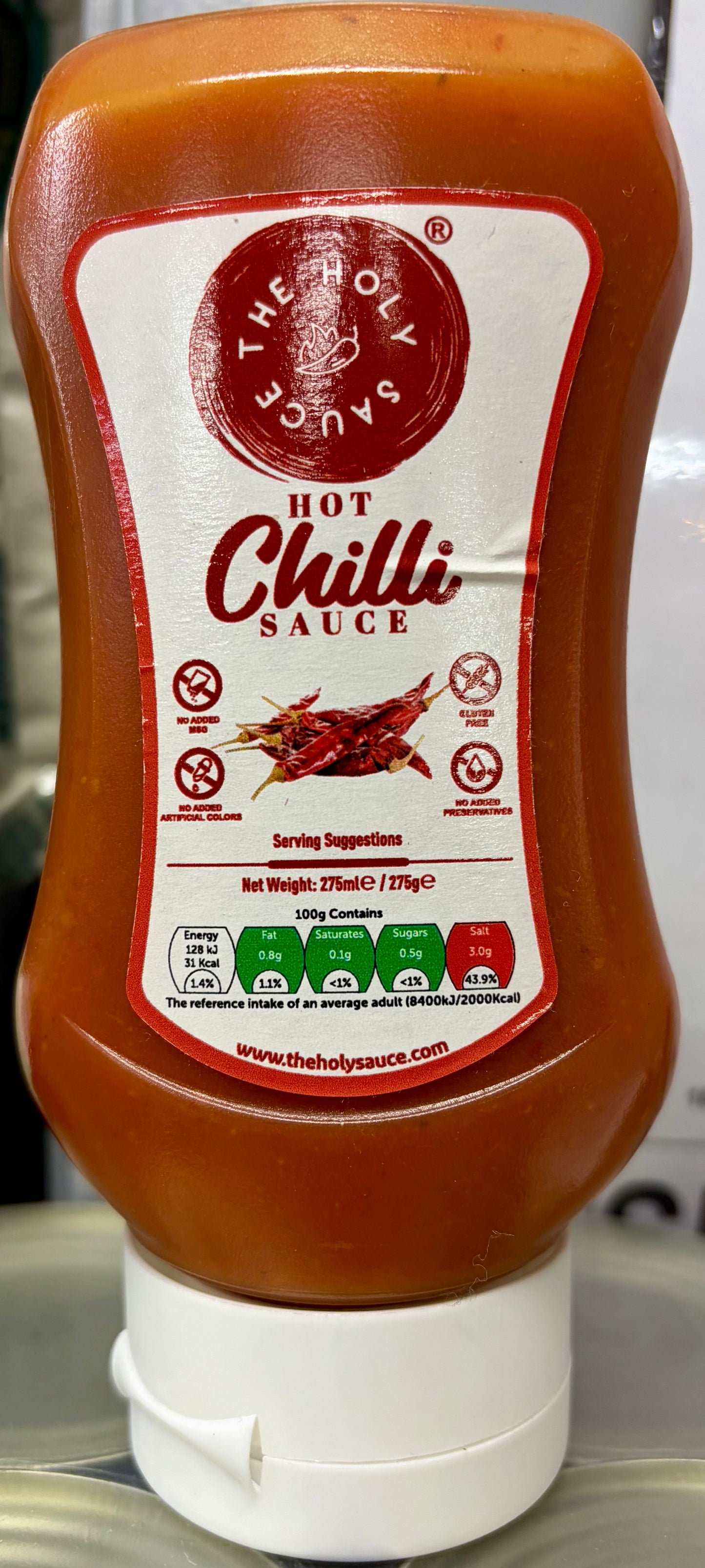 The Holy Sauce Hot Chilli Sauce 275g