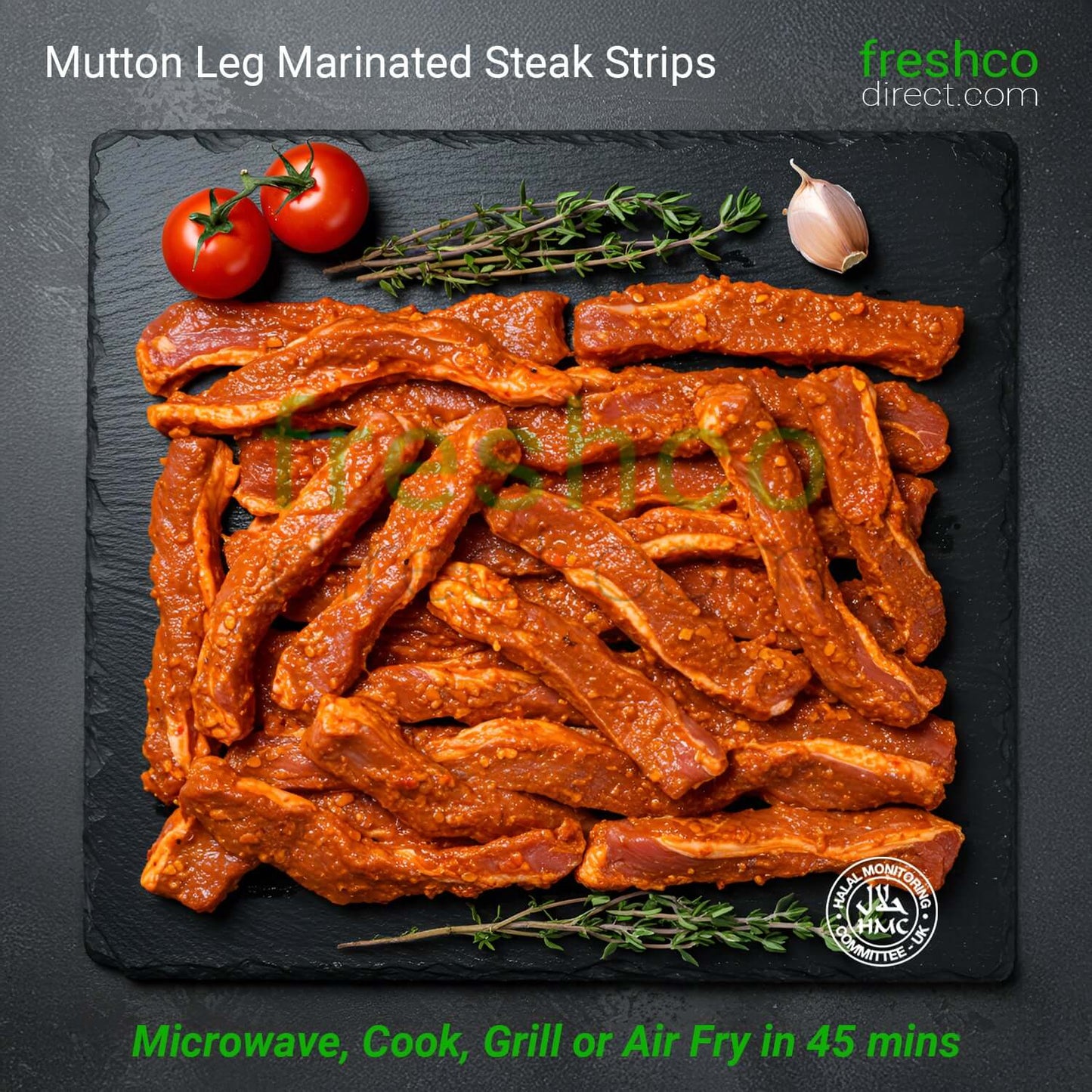 Marinated Halal Mutton Steak Strips - Freshco